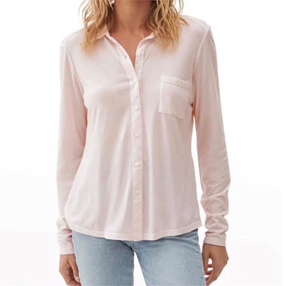 NWOT Michael Stars Harley Knit Button Top